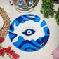 Hand-Painted Big Evil Eye for Good Luck Wall Decor Plate