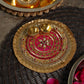 Rajwada Gota Patti Golden Pooja Thali 6"
