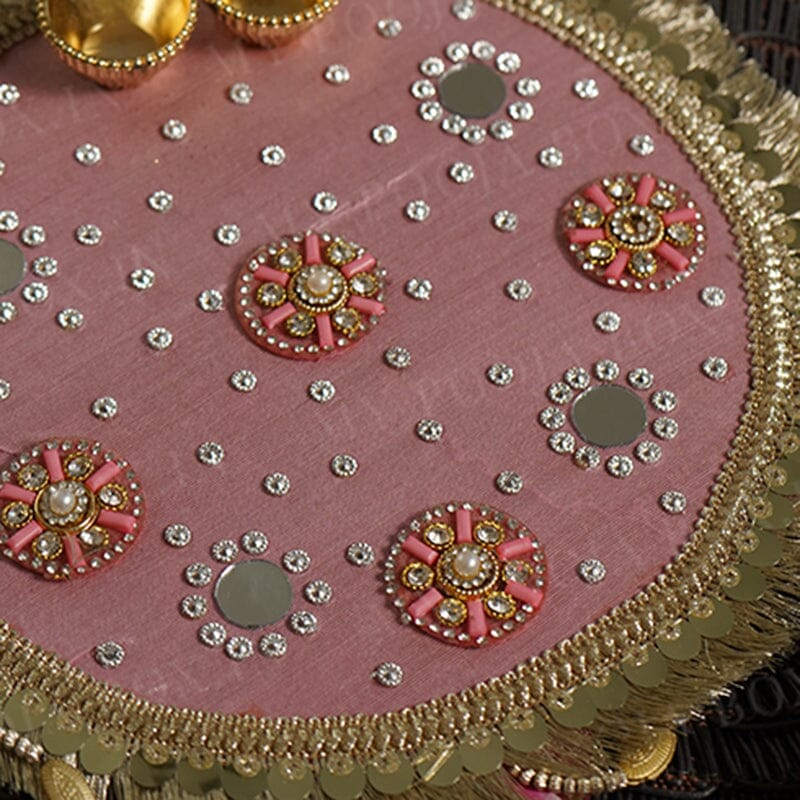 Light Pink Pooja Thali 8''