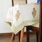 Afjali Tulip Floral Block Printed Table Cloth