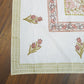 Afjali Tulip Floral Block Printed Table Cloth