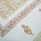 Afjali Tulip Floral Block Printed Table Cloth