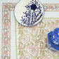 Afjali Tulip Floral Block Printed Table Cloth