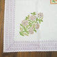 Dahlia Floral Block Printed Tablecloth