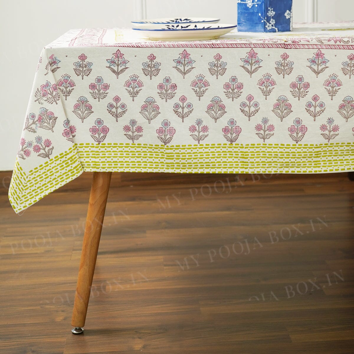 Gul Nilofer Block Printed Tablecloth