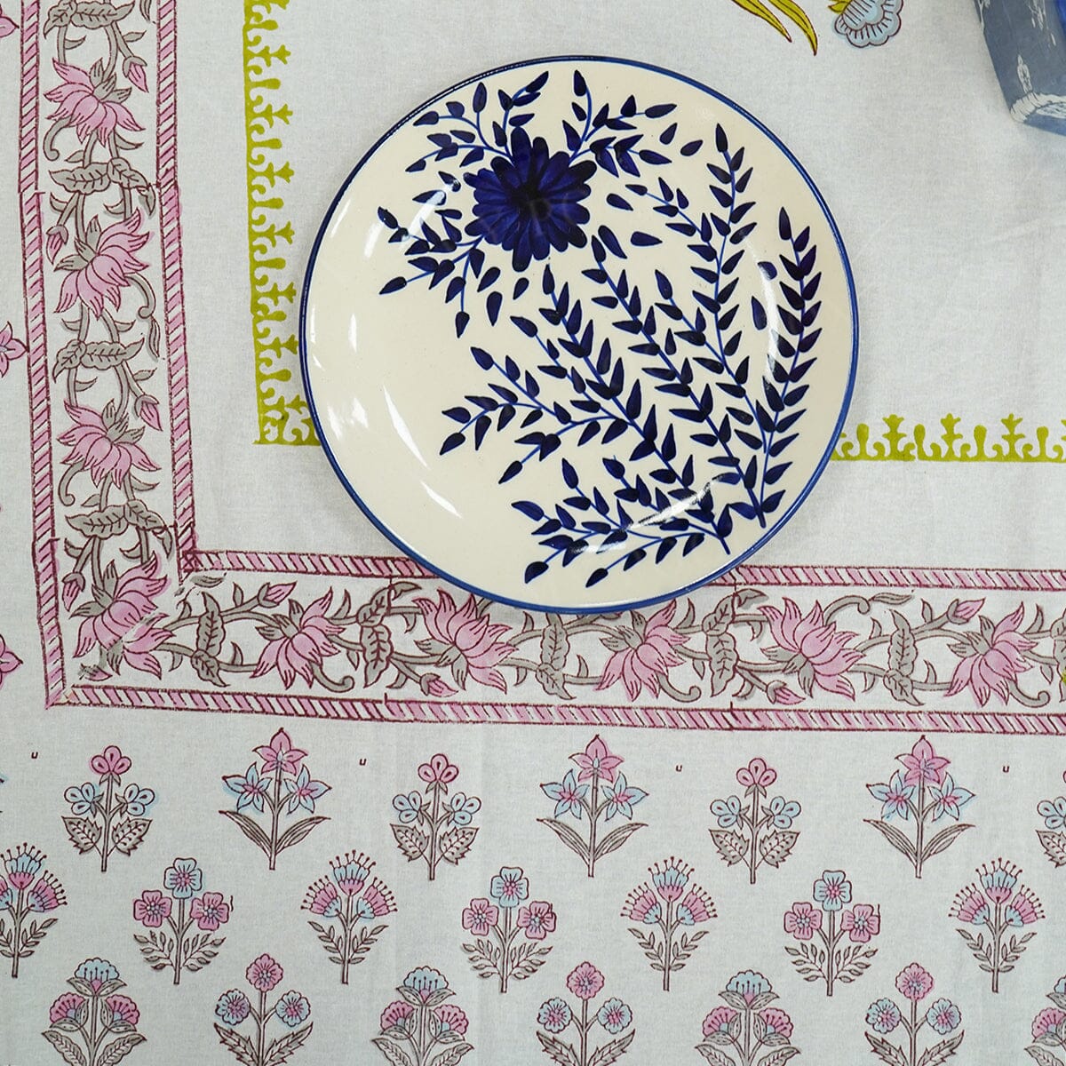 Gul Nilofer Block Printed Tablecloth