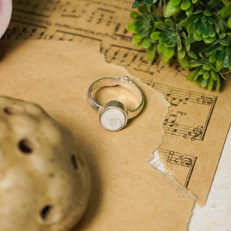Gomti Chakra Silver Adjustable Ring
