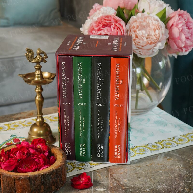 The Mahabharat Vol 1-4 Religious Coffee Table Book (Set of 4)