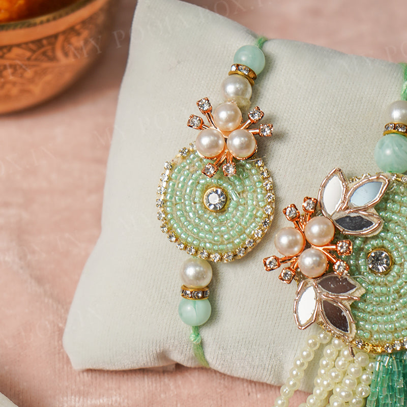 Garden Grace Green Bhaiya Bhabhi Rakhi