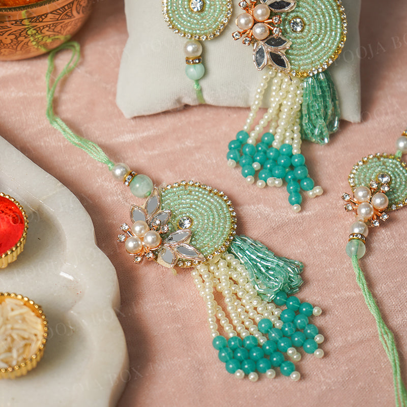 Garden Grace Green Bhaiya Bhabhi Rakhi