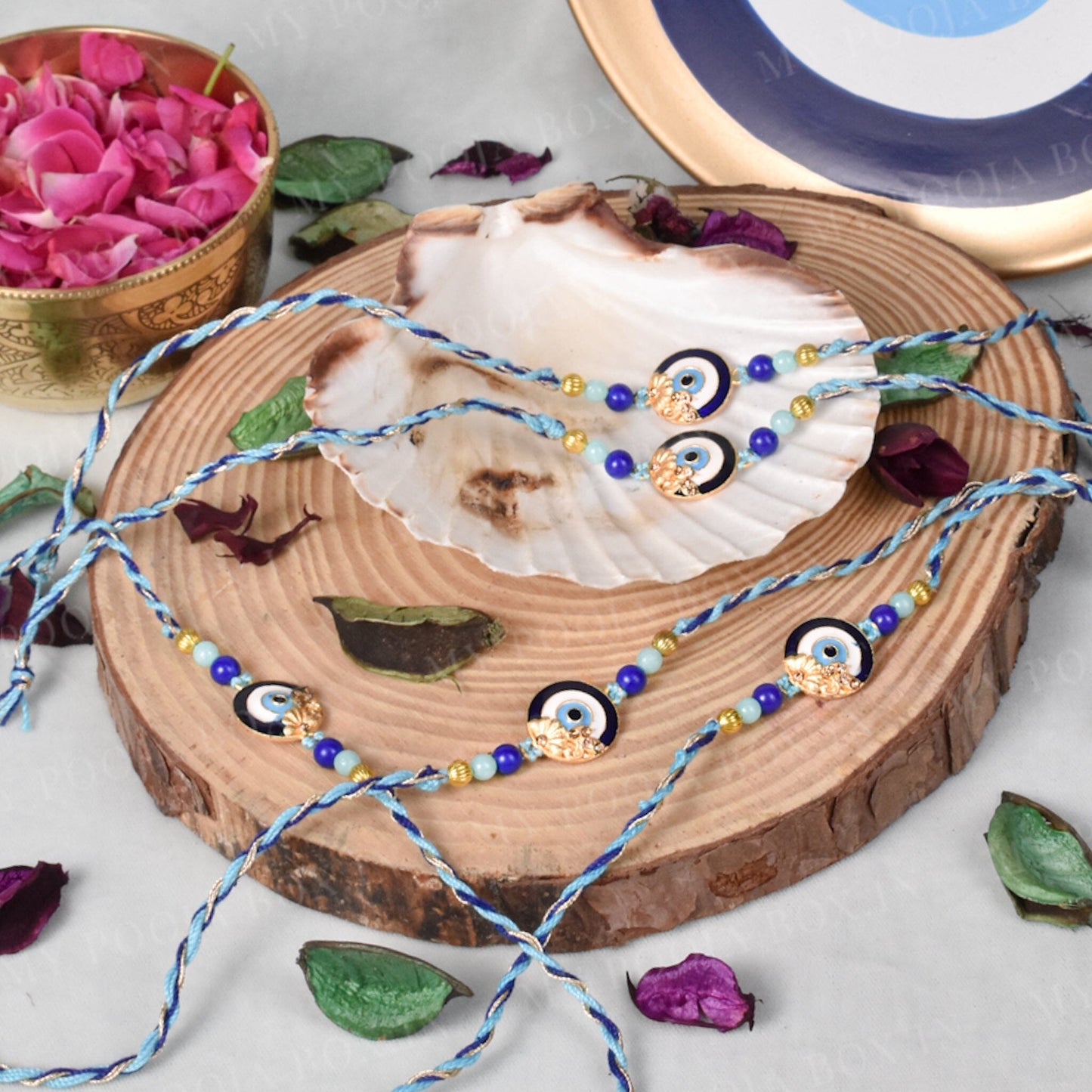 Blue Evil Eye Nazar Barrier Rakhi