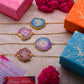 Gayatri Mantra Purple Agate Stone Rakhi