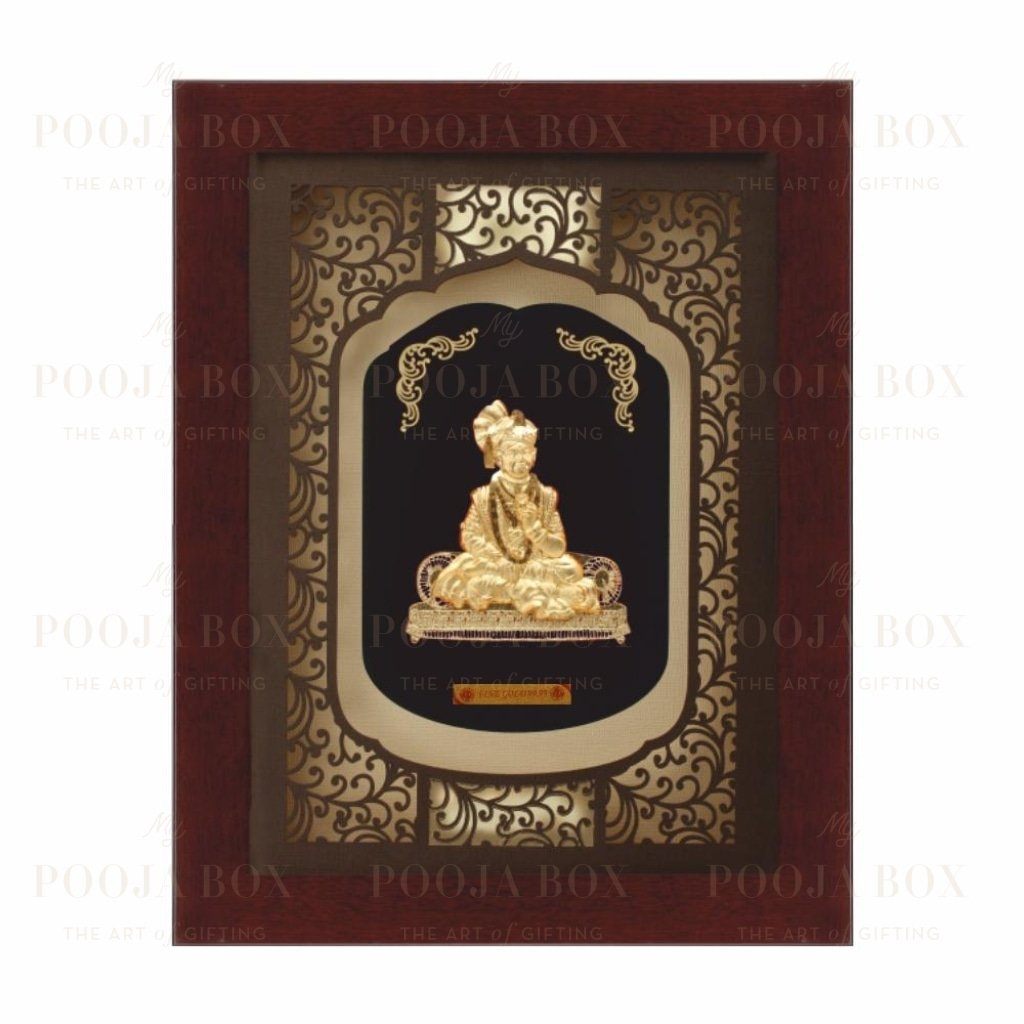 24K Gold Foil Big Swami Narayan Elite Frame Framed Paintings
