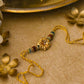 24K Gold Foil Floral Rudraksh Rakhi Rakhi