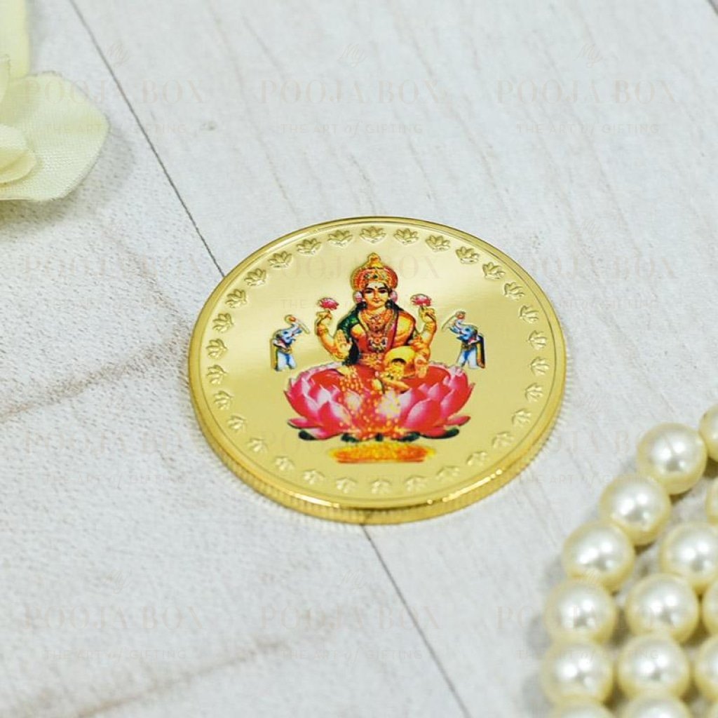 24K Gold Foil Laxmi Coin & Bar