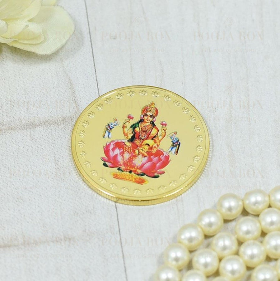 24K Gold Foil Laxmi Coin & Bar