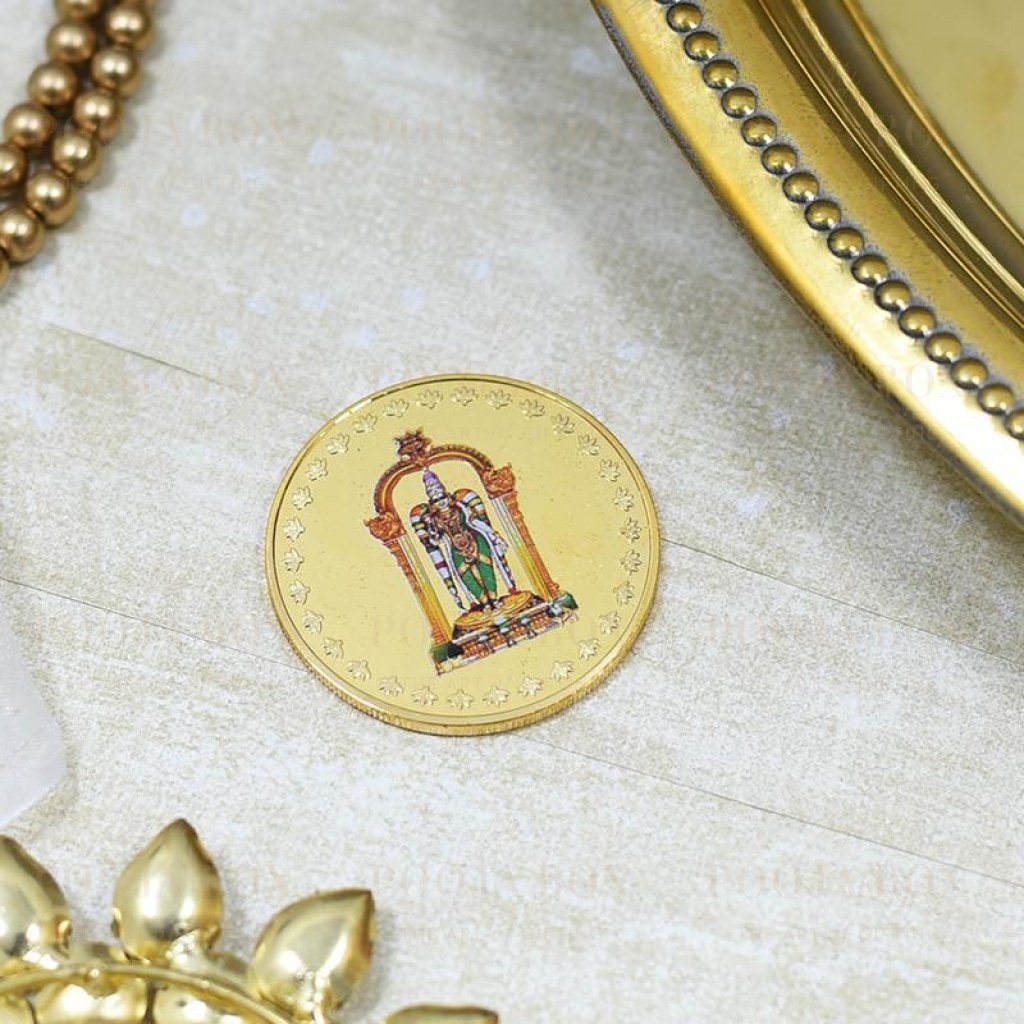 24K Gold Foil Madhuri Meenakshi Coin & Bar