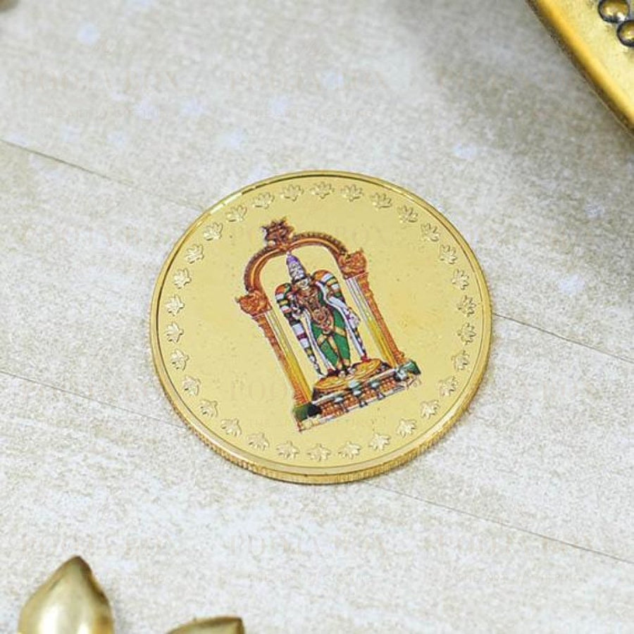 24K Gold Foil Madhuri Meenakshi Coin & Bar
