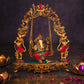 Traditional Brass Jhula Ganesha With Stone Work