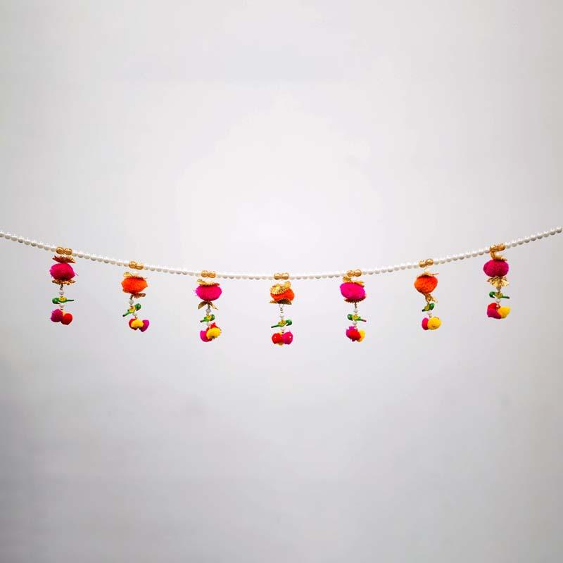 Beautiful Handmade Pompom Gotta Patti Toran