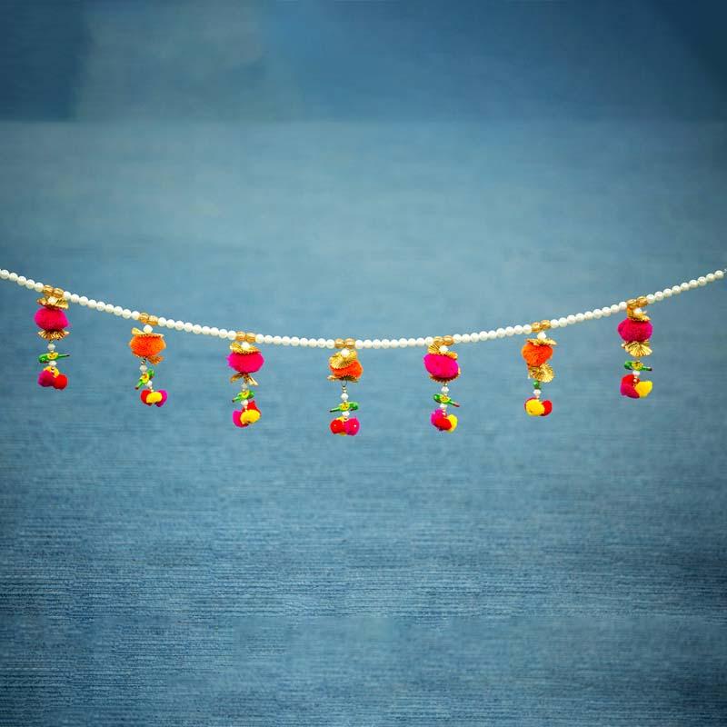 Beautiful Handmade Pompom Gotta Patti Toran