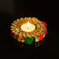 Pretty Pom-Pom & Crystal Decorative Candle