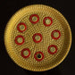Embellished Thali - Golden & Red