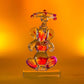 Auspicious Ganesh Glass Idol in Purple with Umbrella