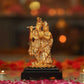 Gorgeous Radha Krishna Golden Statue