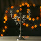 Luxurious Five Arm Silver Candle Holder