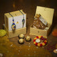 Pretty Peacock Shaded Bhaiya Bhabhi Petite Rakhi Box with Ferrero Rocher/Dry Fruits