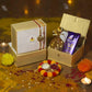 Petite Box with Set of Two Rakhis & Dairy Milk/Dry Fruits