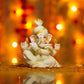 Handcrafted Lord Ganesha Marble Statue with Detachable Flute