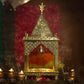 Stunning Handcrafted Traditional Brass Sheet Temple with Trishul