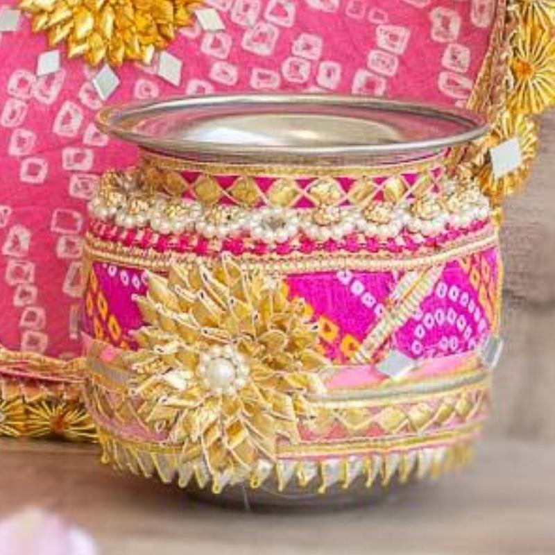 Light Pink & Rani Jaipuri Lota