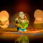 Feng Shui Laughing Buddha Statue with Fan and Sack of Wealth