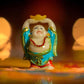 Feng Shui Laughing Buddha Figurine in Hands Up Position with Ingot