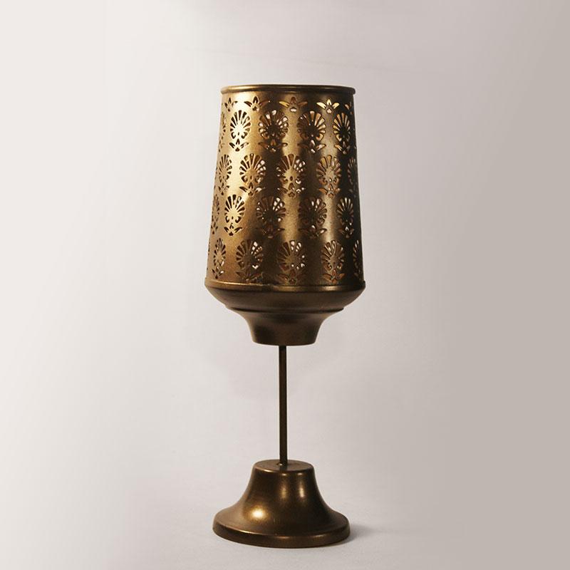 Dainty T-Light Table Lamp with Elegant Stand