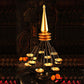 Magnificent Handcrafted Floor Gold Diya T-Light Holder