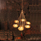 Modern-Classic Golden Chandelier Diya Tlight Holder Hanging