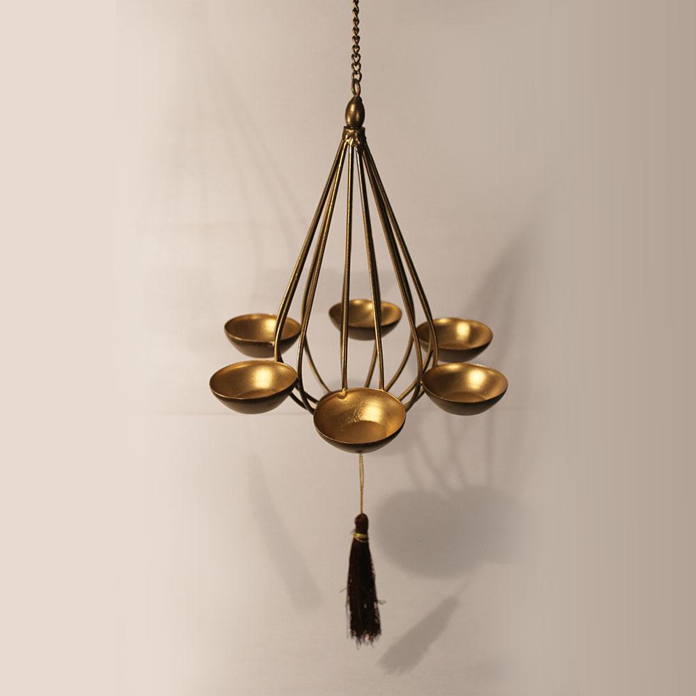 Classic Chandelier Diya Tlight Holder Hanging