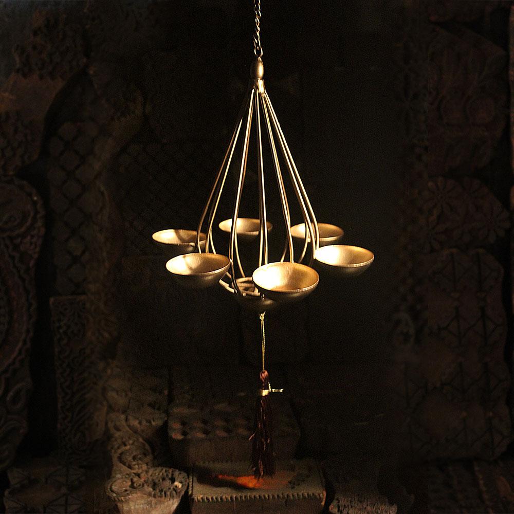 Classic Chandelier Diya Tlight Holder Hanging