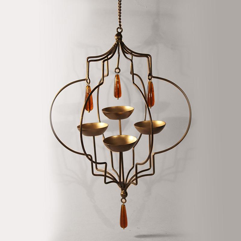 Antique Chandelier Hanging Tlight Holder