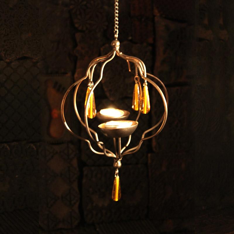 Antique Chandelier Hanging Tlight Holder