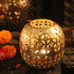 Gorgeous Handcrafted Golden Round T-light Holder