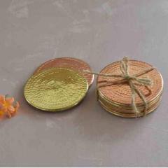 Brass Copper Coaster Set