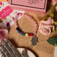 Rose Quartz and 7 Chakra Bracelet with Charm