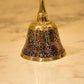Designer Purple Peacock Brass Pooja Bell