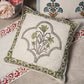 Nawabi Floral Block Print Quilted Cushion Cover