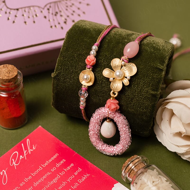 Admirable Pink Bhaiya Bhabhi Rakhi